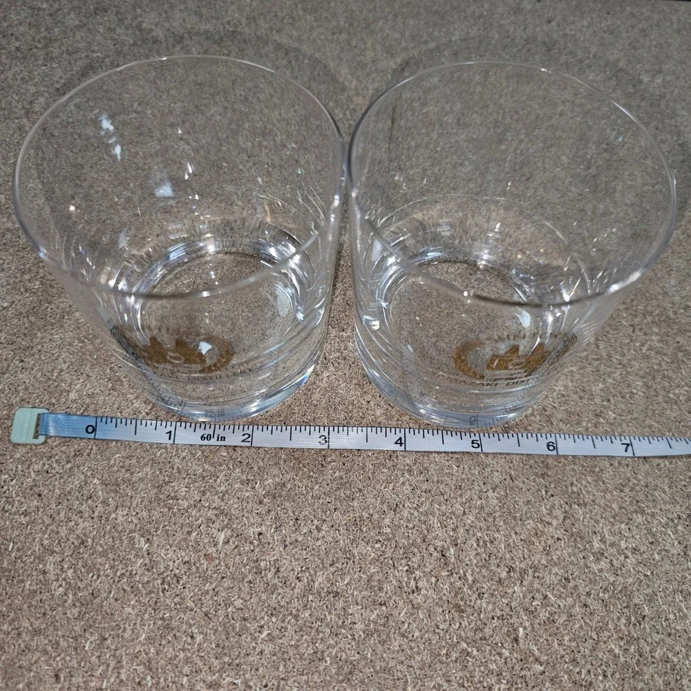 Whisky Glasses Unisex Clear Good Suntory Yamazaki Distillery Gold Logo Set of 2